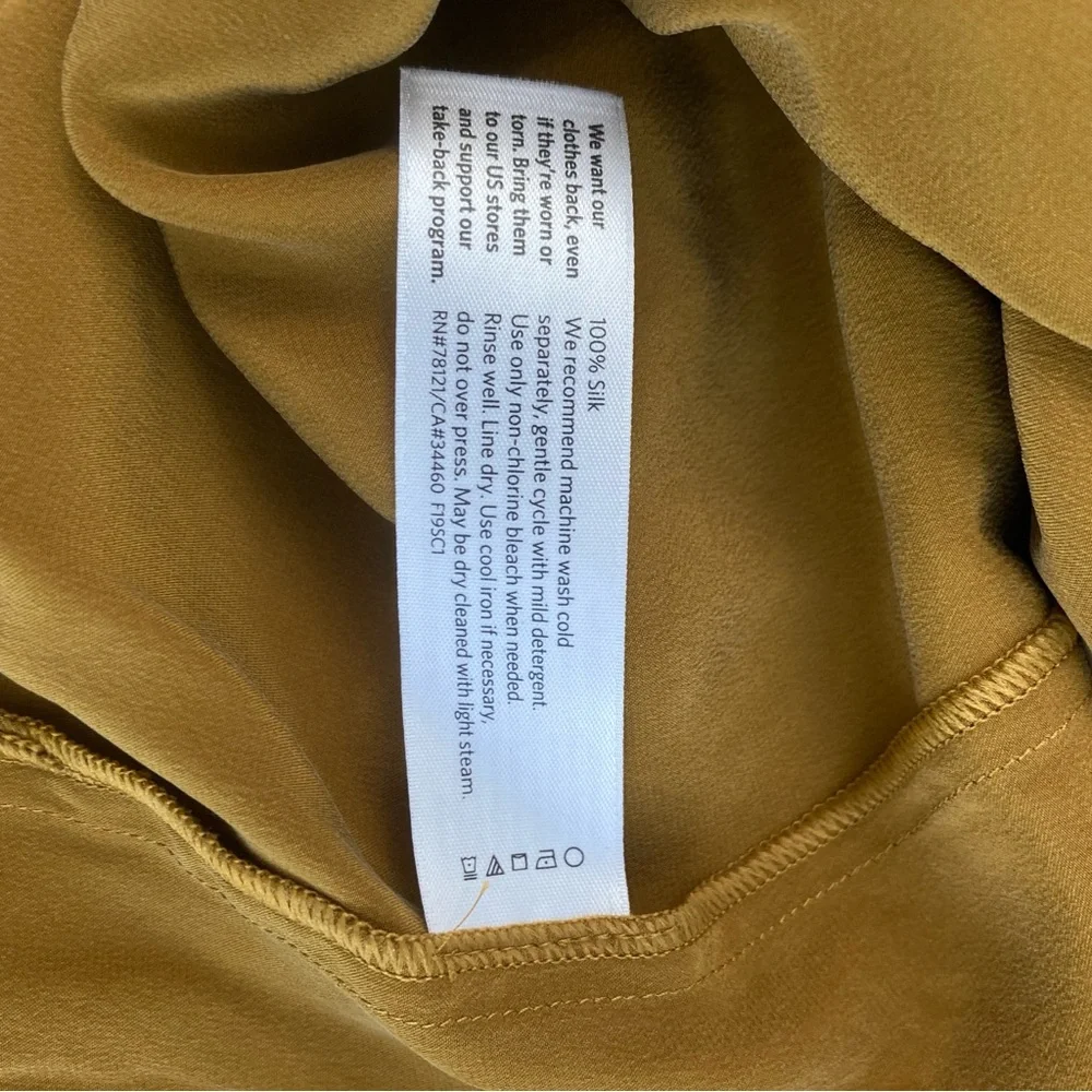 Eileen Fisher Silk Tank Top Size S/P Arnica Gold Camisole Office Casual - Picture 8 of 15